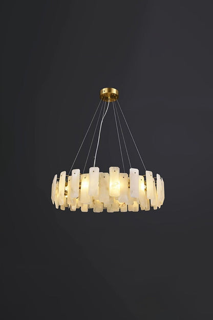 Round Noah Alabaster Chandelier - view 12 | morylighting