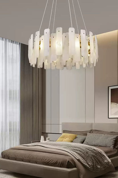 Round Noah Alabaster Chandelier - view 6 | morylighting