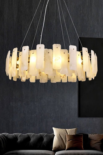Round Noah Alabaster Chandelier - view 7 | morylighting