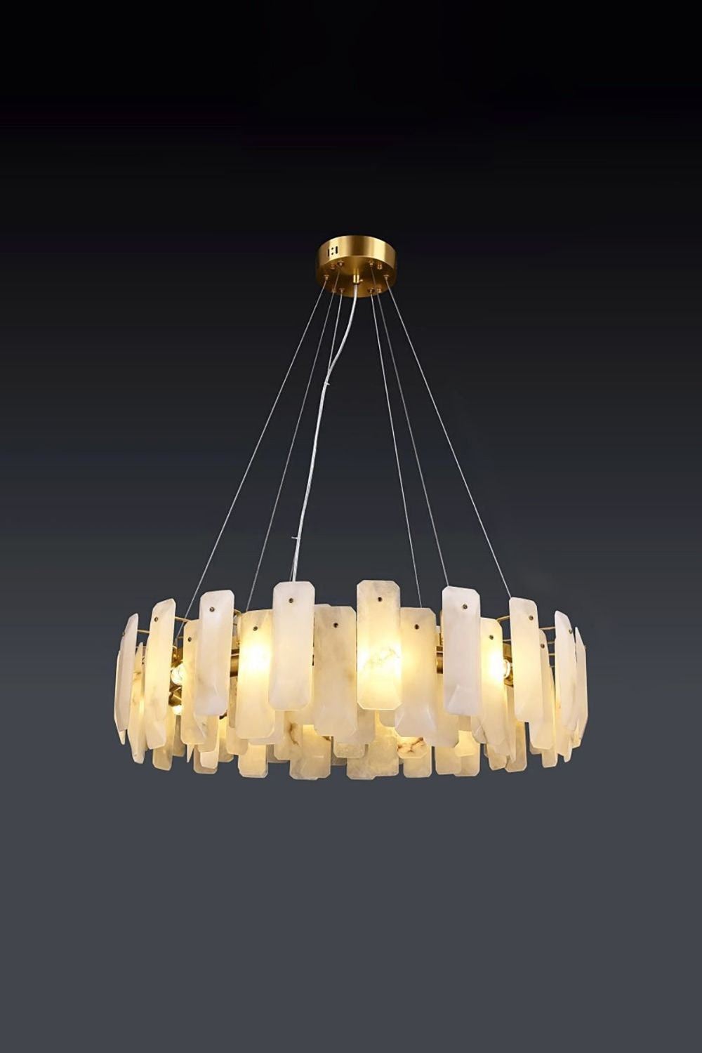 Round Noah Alabaster Chandelier - view 9 | morylighting