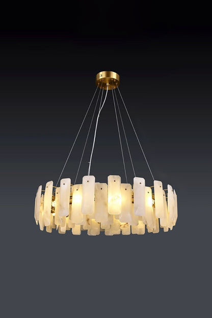 Round Noah Alabaster Chandelier - view 9 | morylighting