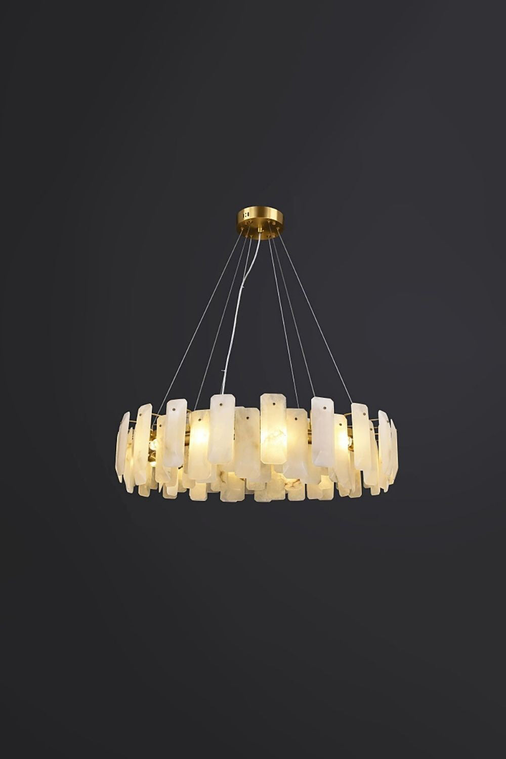 Round Noah Alabaster Chandelier - view 10 | morylighting
