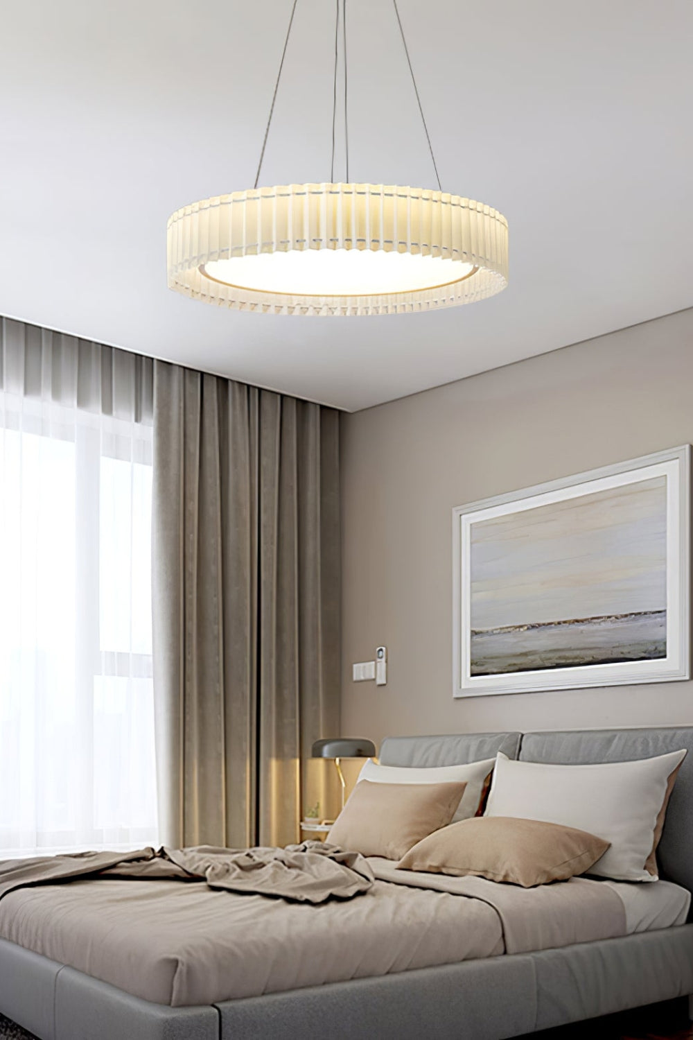 Round Pleated Pendant Lamp - morylighting