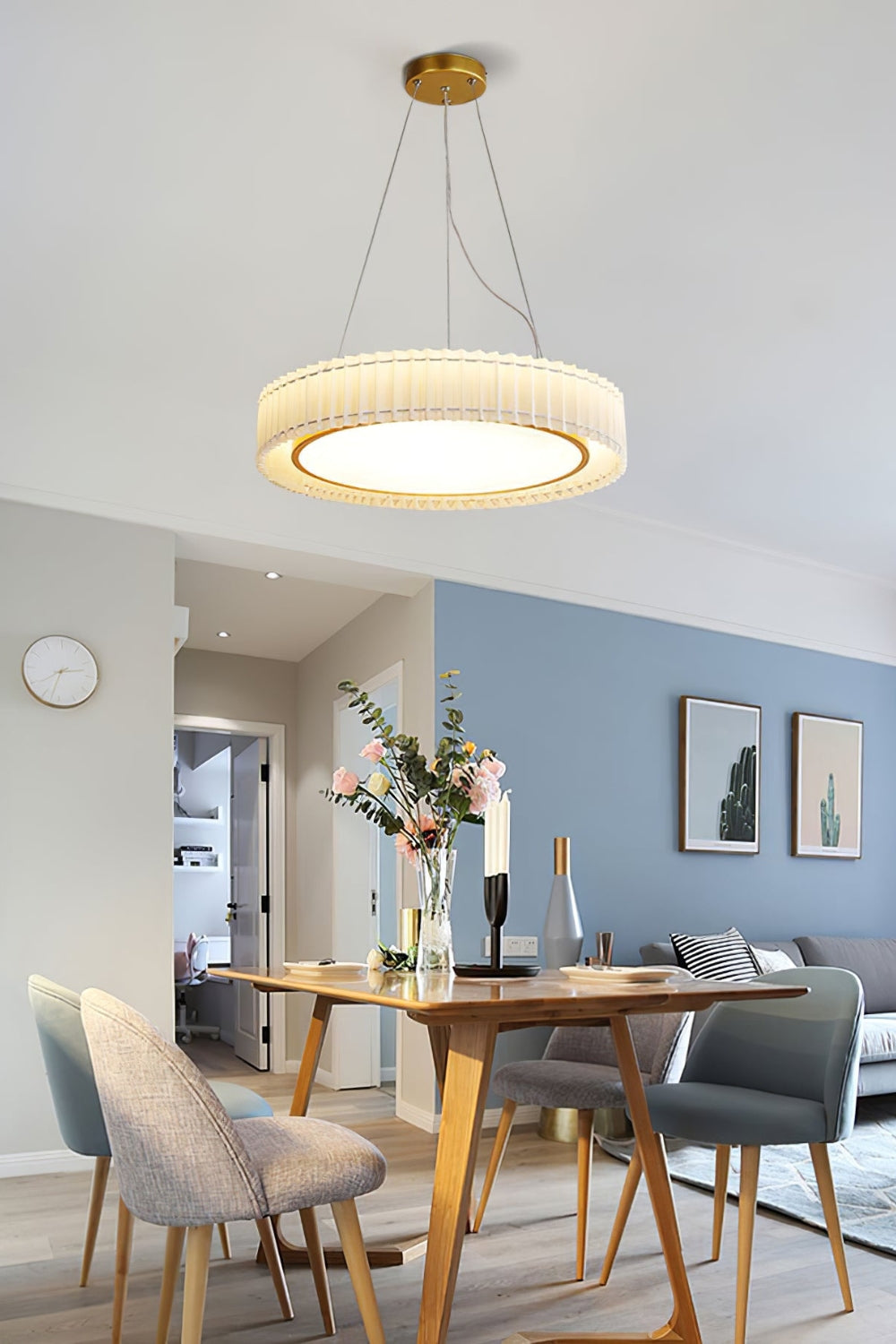 Round Pleated Pendant Lamp - morylighting