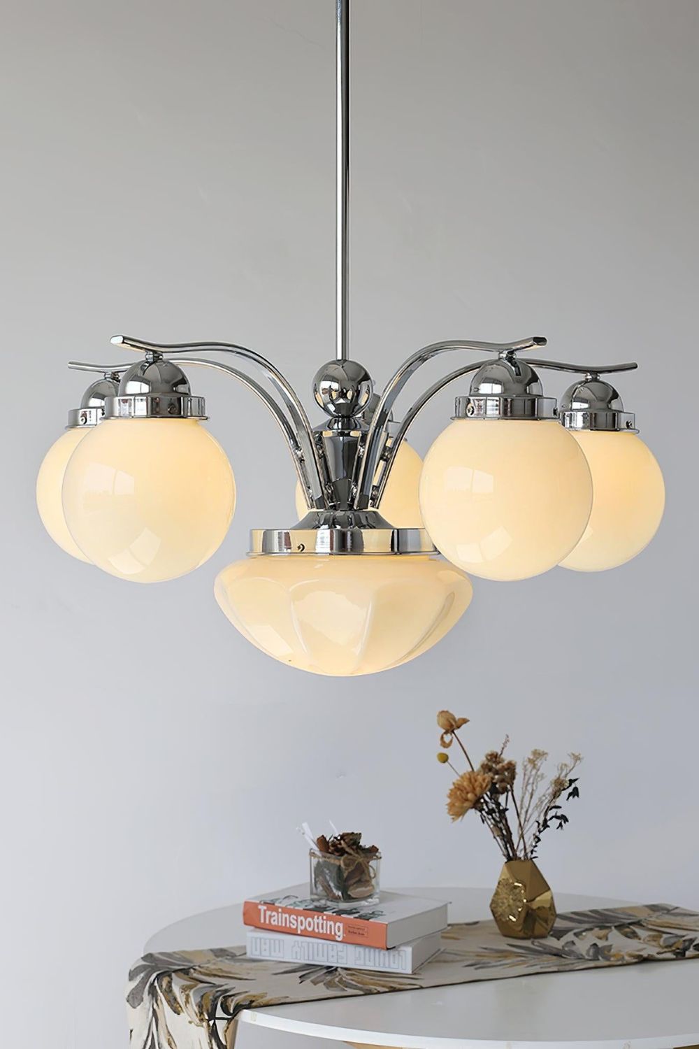 Ryttenberg Glass Globe Chandelier - view 3 | morylighting