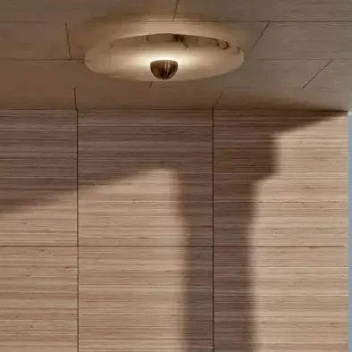 Median Alabaster Flush mount Wall Sconce