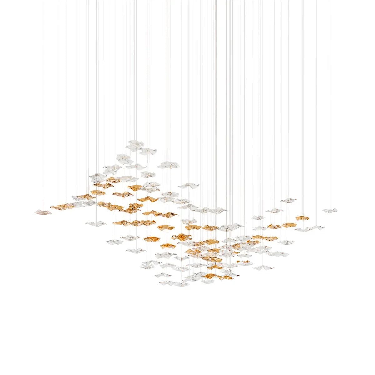 Galaxy Tidal Art Glass Crystal Spiral Chandelier