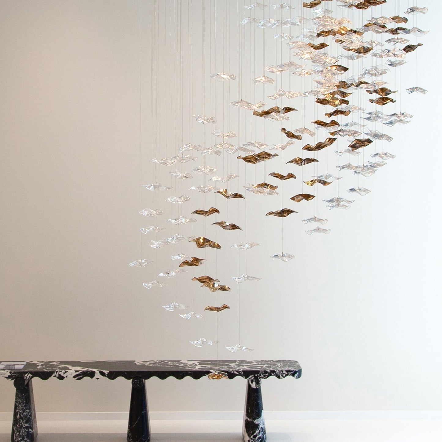 Galaxy Tidal Art Glass Crystal Spiral Chandelier