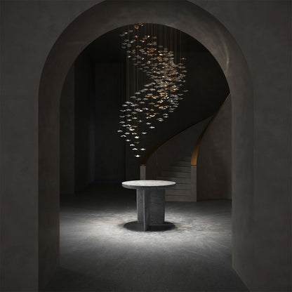 Galaxy Tidal Art Glass Crystal Spiral Chandelier