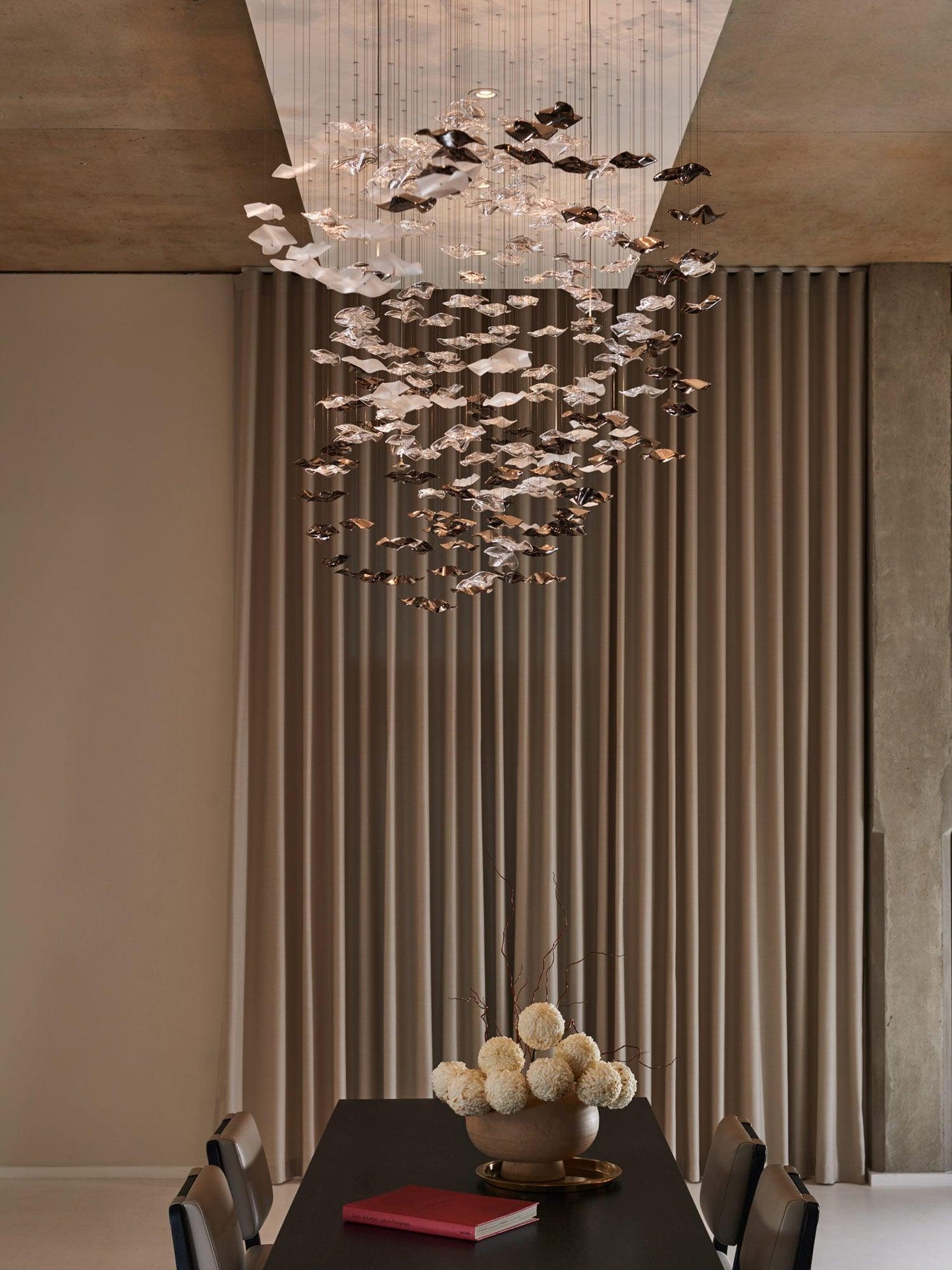 Galaxy Tidal Art Glass Crystal Spiral Chandelier