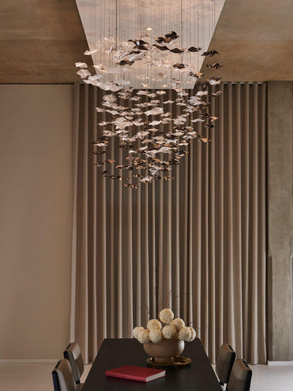 Galaxy Tidal Art Glass Crystal Spiral Chandelier