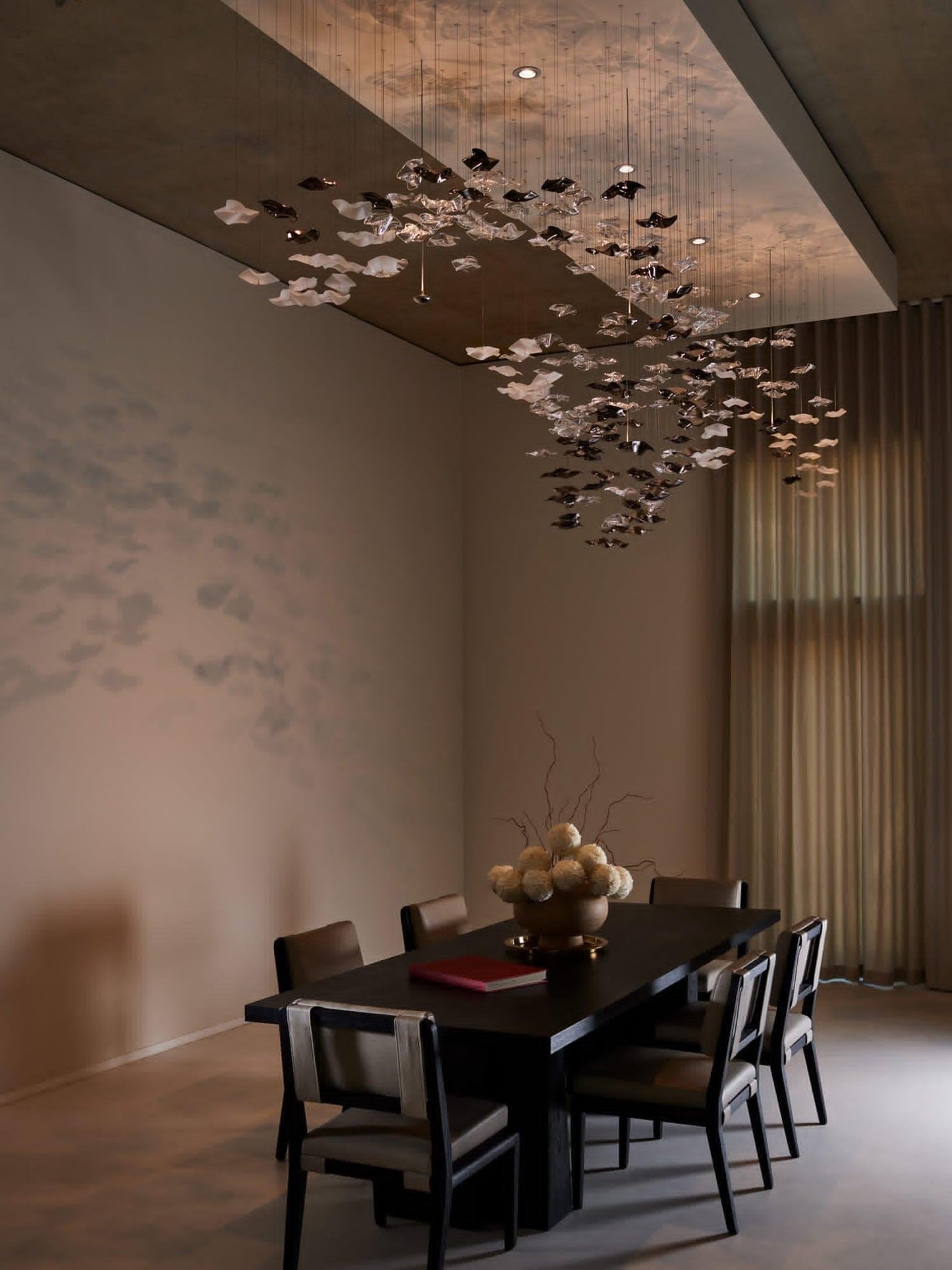 Galaxy Tidal Art Glass Crystal Spiral Chandelier