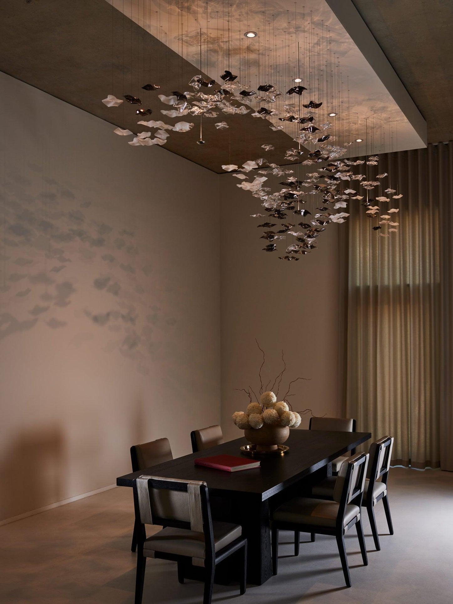 Galaxy Tidal Art Glass Crystal Spiral Chandelier