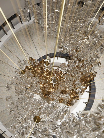 Galaxy Tidal Art Glass Crystal Spiral Chandelier