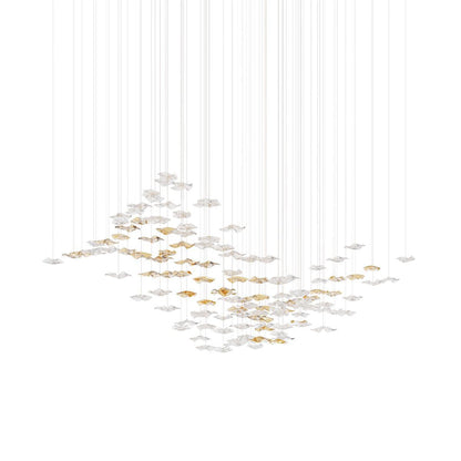 Galaxy Tidal Art Glass Crystal Spiral Chandelier