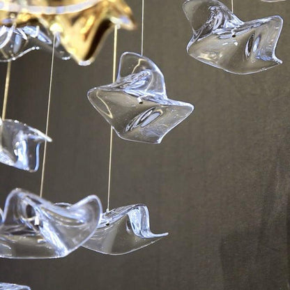 Galaxy Tidal Art Glass Crystal Spiral Chandelier