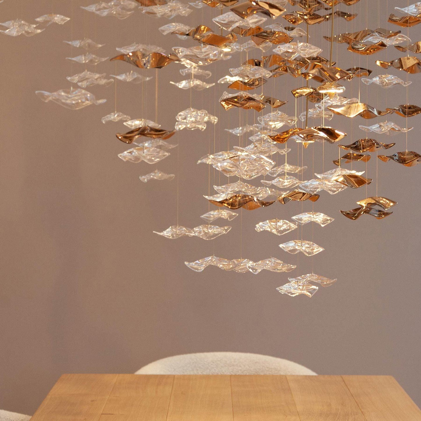 Galaxy Tidal Art Glass Crystal Spiral Chandelier