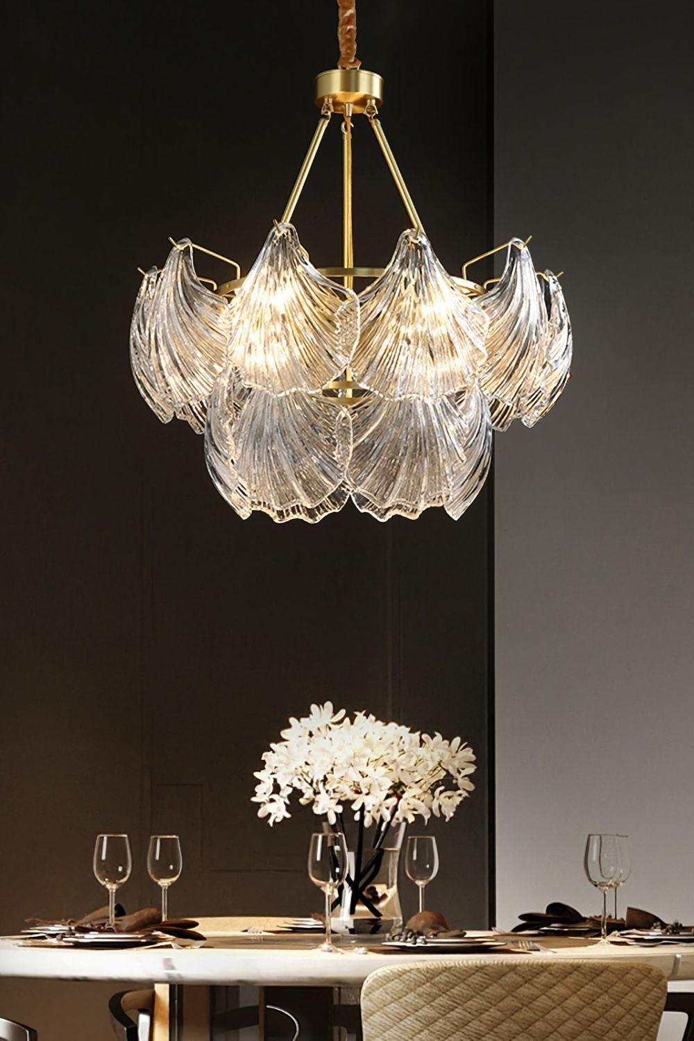 Scallop Shaped Chandelier Light - morylighting