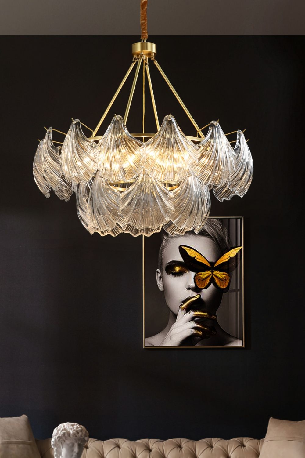 Scallop Shaped Chandelier Light - morylighting