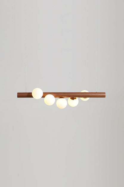 Scandinavian Linear Wooden Pendant Lamp - view 10 | morylighting