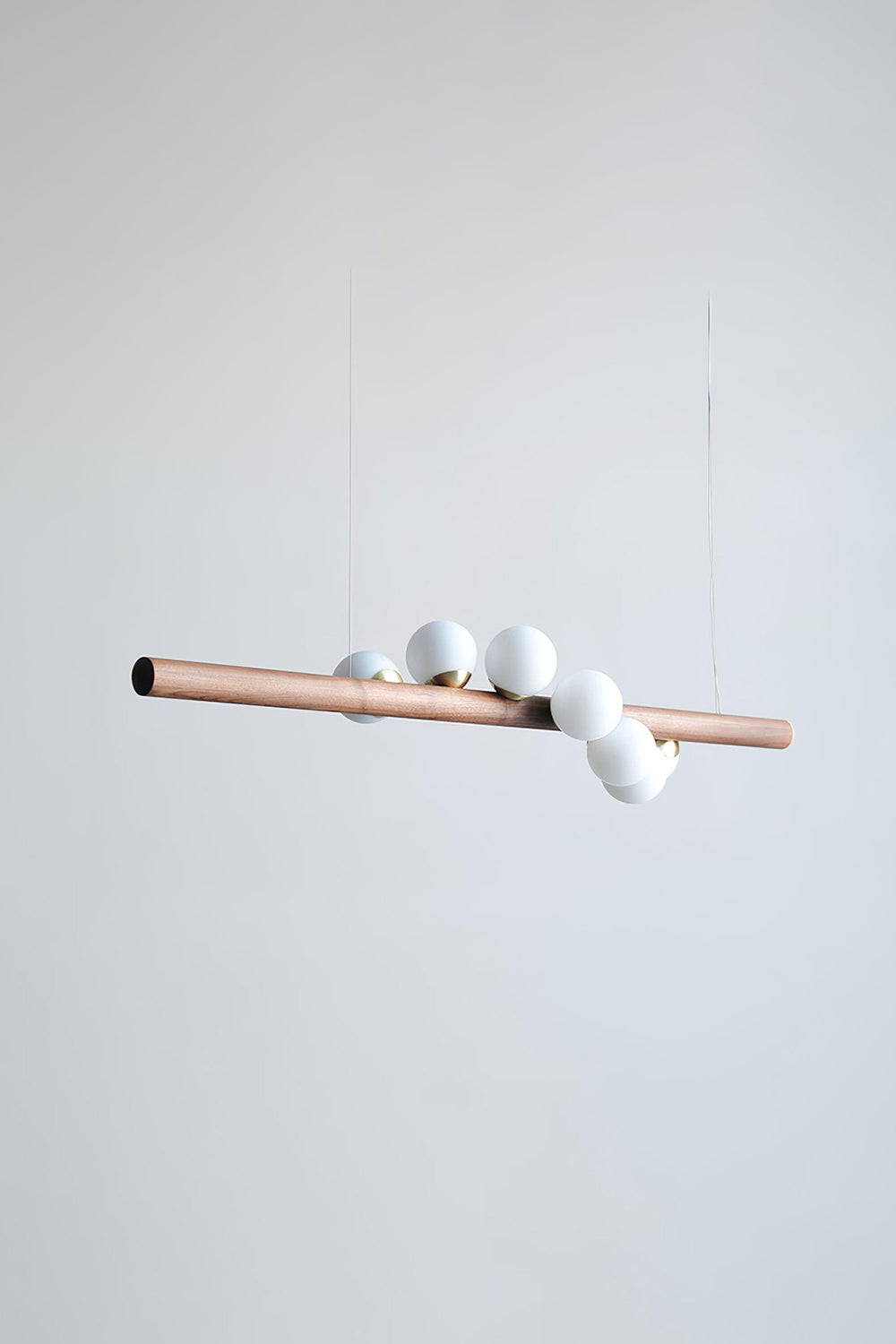 Scandinavian Linear Wooden Pendant Lamp - view 11 | morylighting