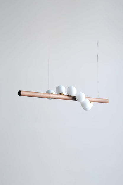 Scandinavian Linear Wooden Pendant Lamp - view 11 | morylighting