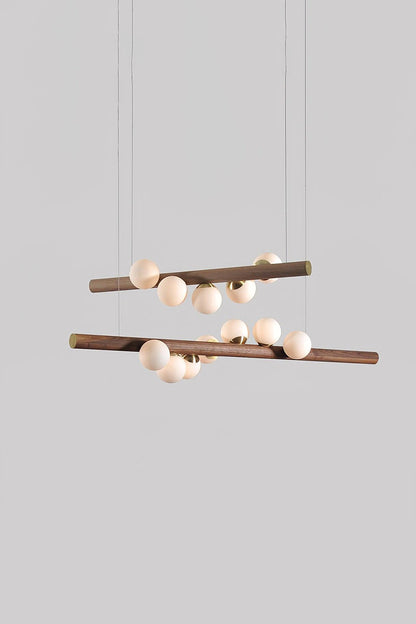 Scandinavian Linear Wooden Pendant Lamp - view 8 | morylighting
