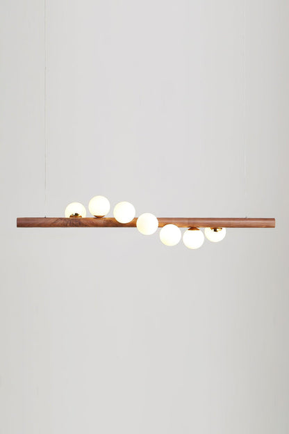 Scandinavian Linear Wooden Pendant Lamp - view 9 | morylighting