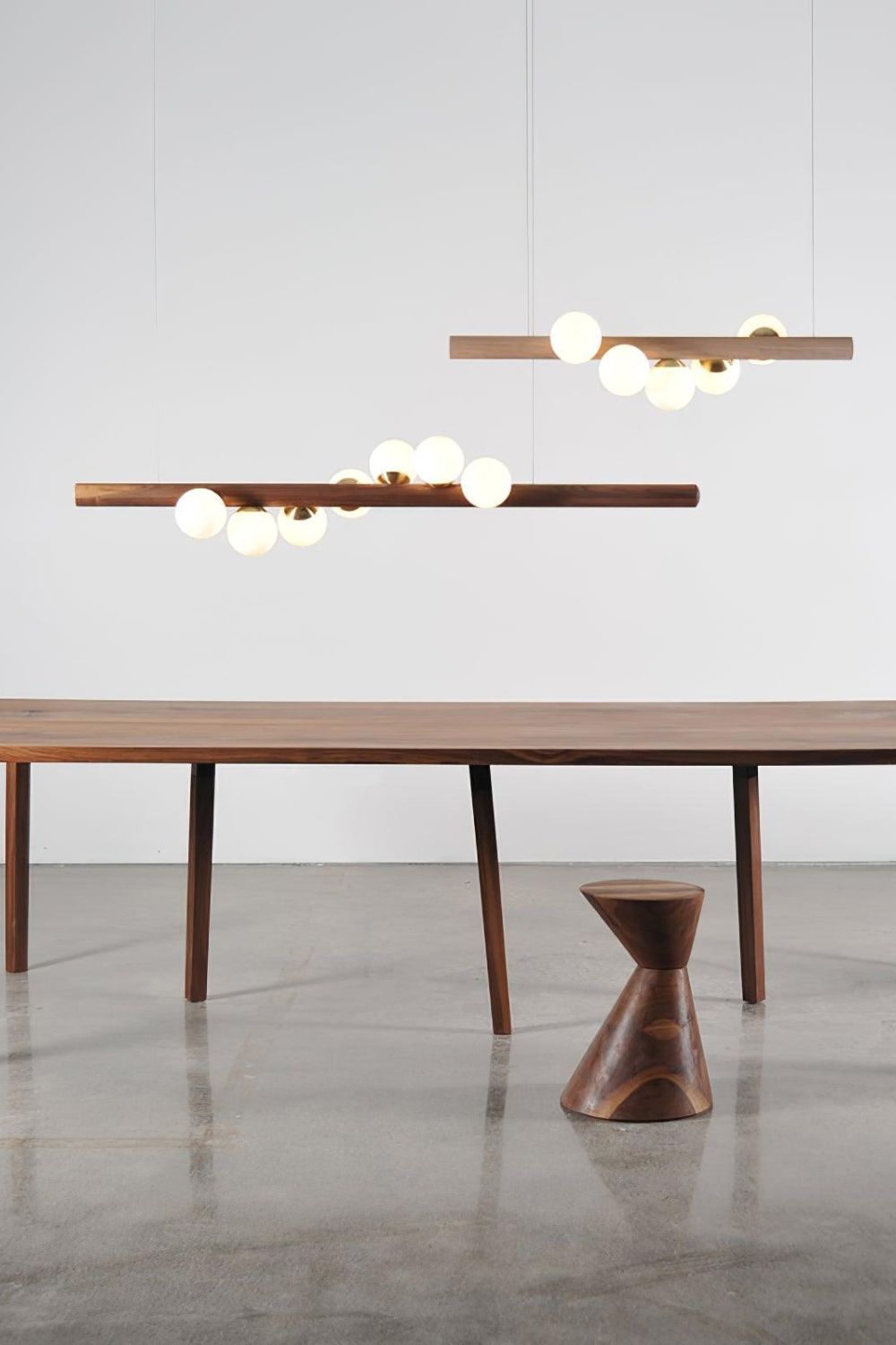 Scandinavian Linear Wooden Pendant Lamp - view 3 | morylighting