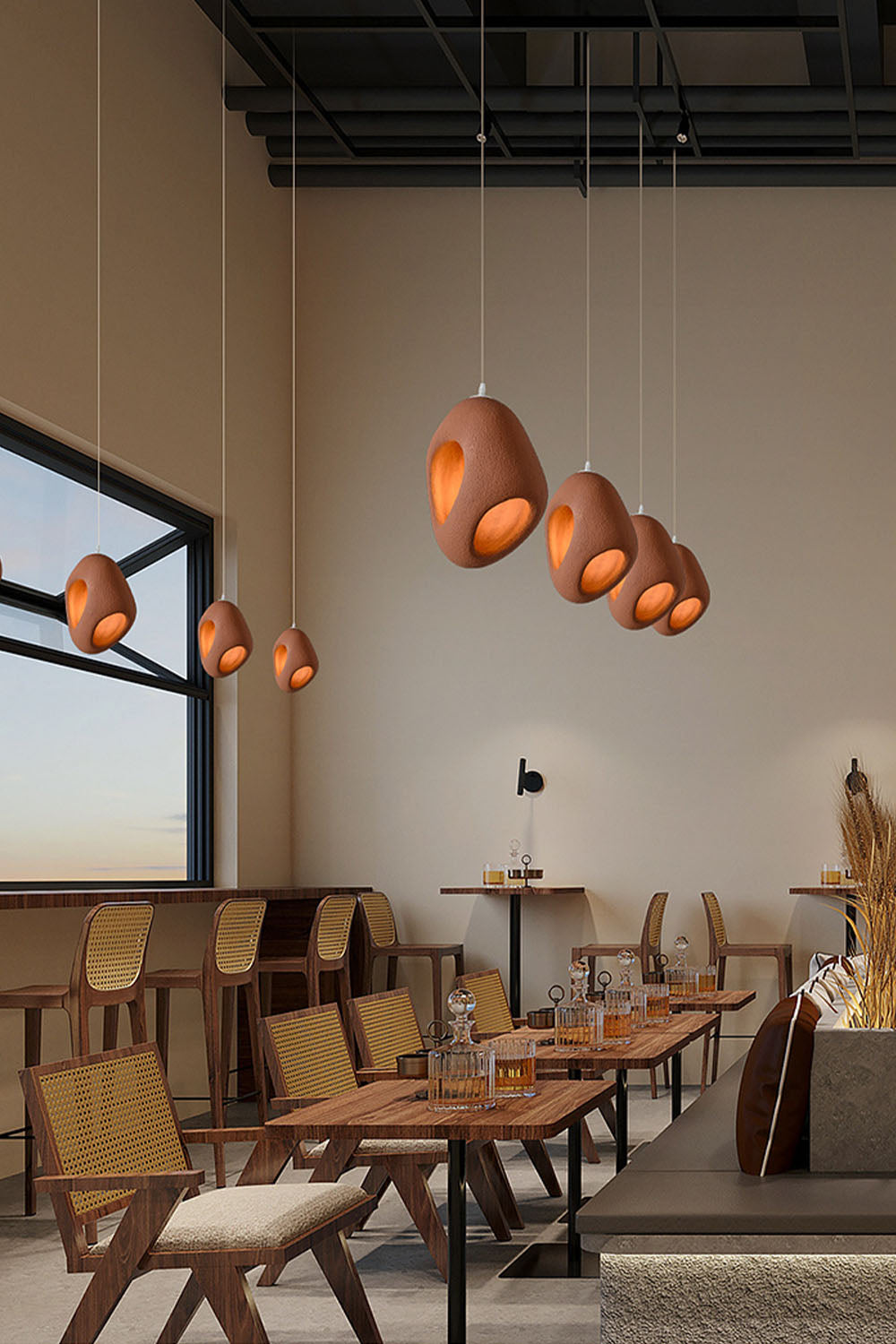 Sculptural Japandi Pendant Lamp - view 4 | morylighting