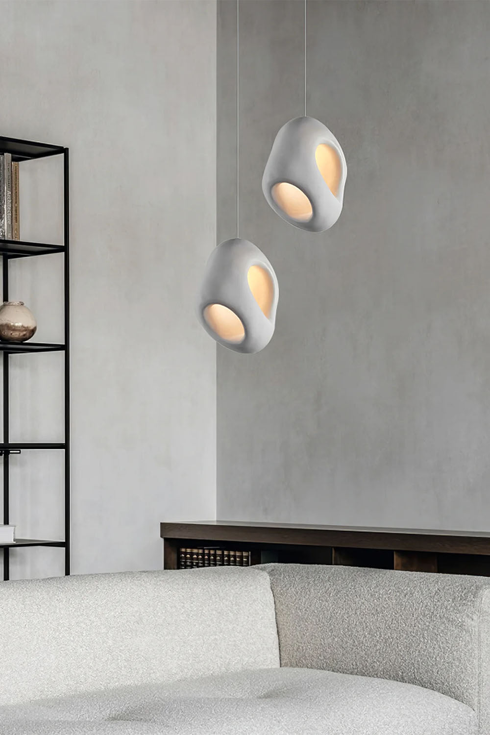 Sculptural Japandi Pendant Lamp - view 7 | morylighting
