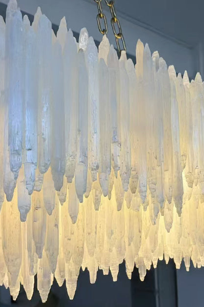 Selenite Layer Rectangular Chandelier - view 16 | morylighting