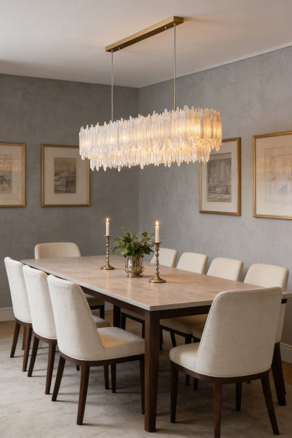 Selenite Layer Rectangular Chandelier - view 11 | morylighting