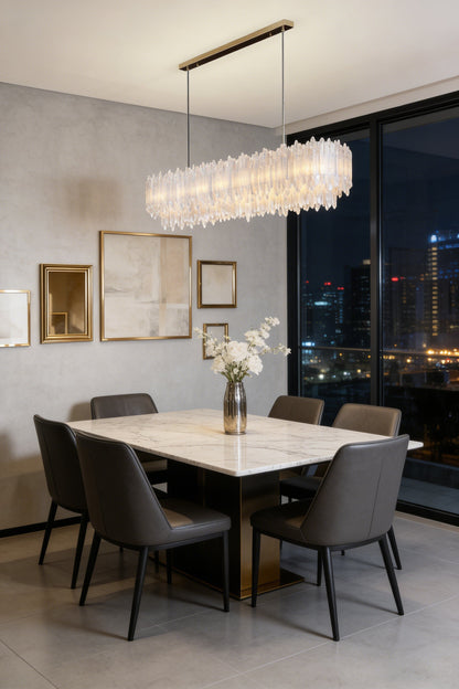 Selenite Layer Rectangular Chandelier - view 12 | morylighting