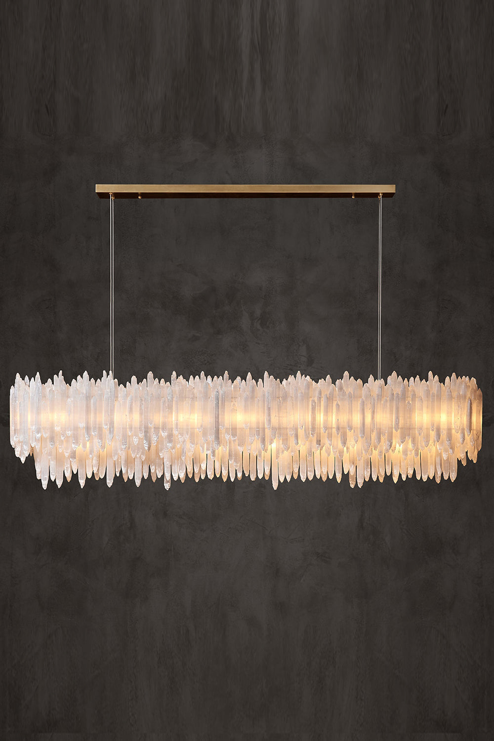Selenite Layer Rectangular Chandelier - view 13 | morylighting