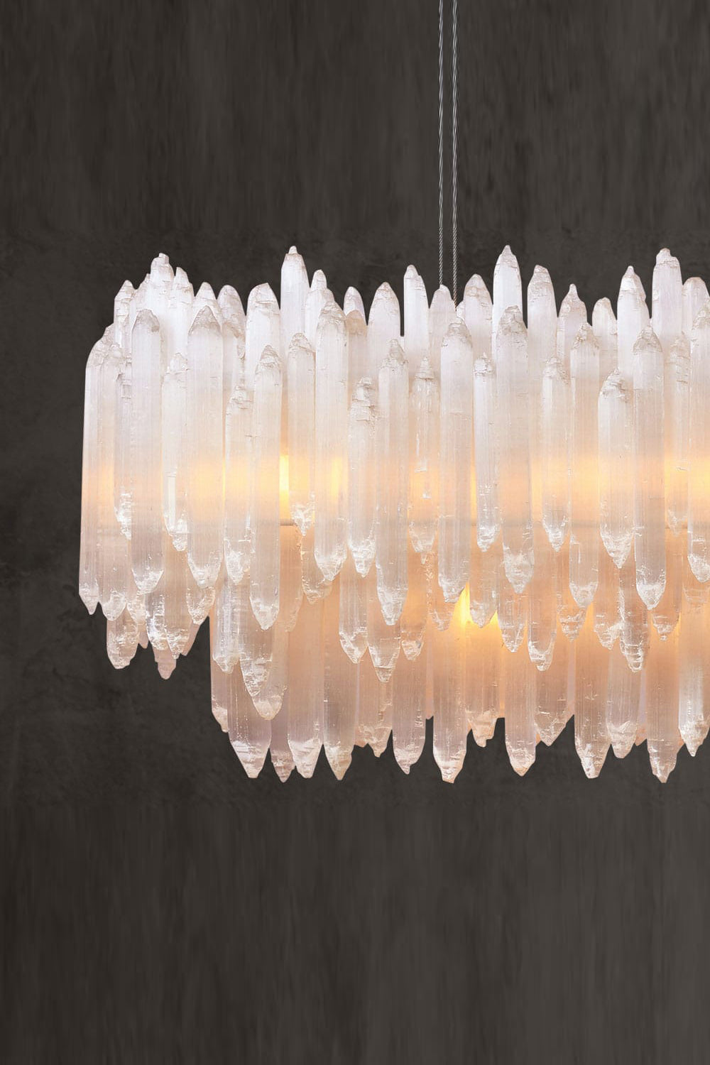 Selenite Layer Rectangular Chandelier - view 14 | morylighting