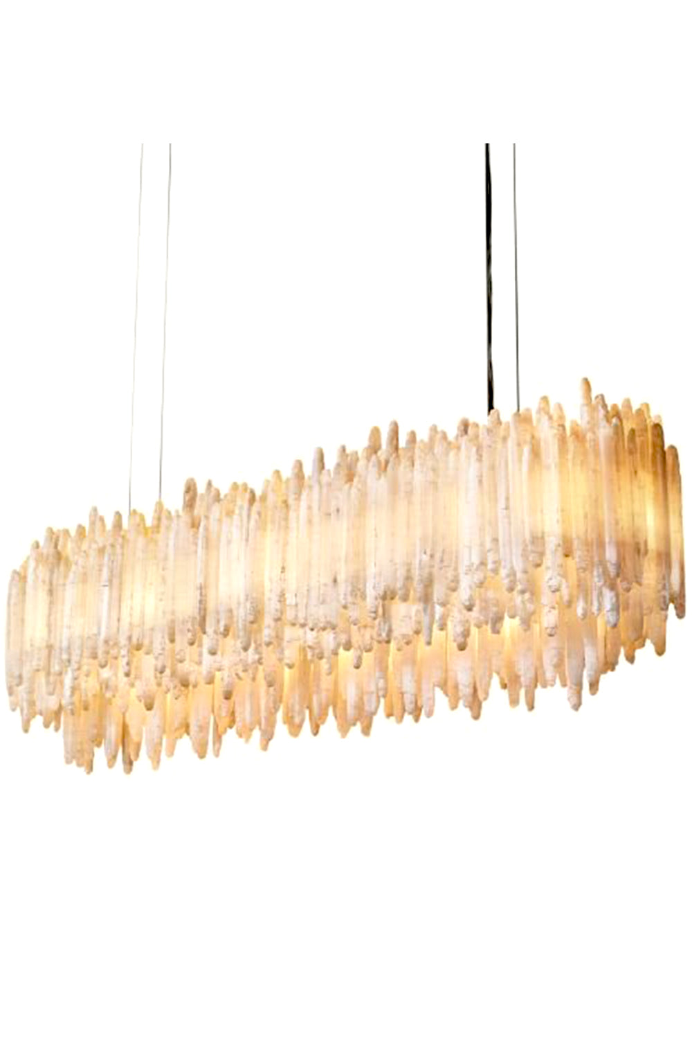 Selenite Layer Rectangular Chandelier - view 15 | morylighting