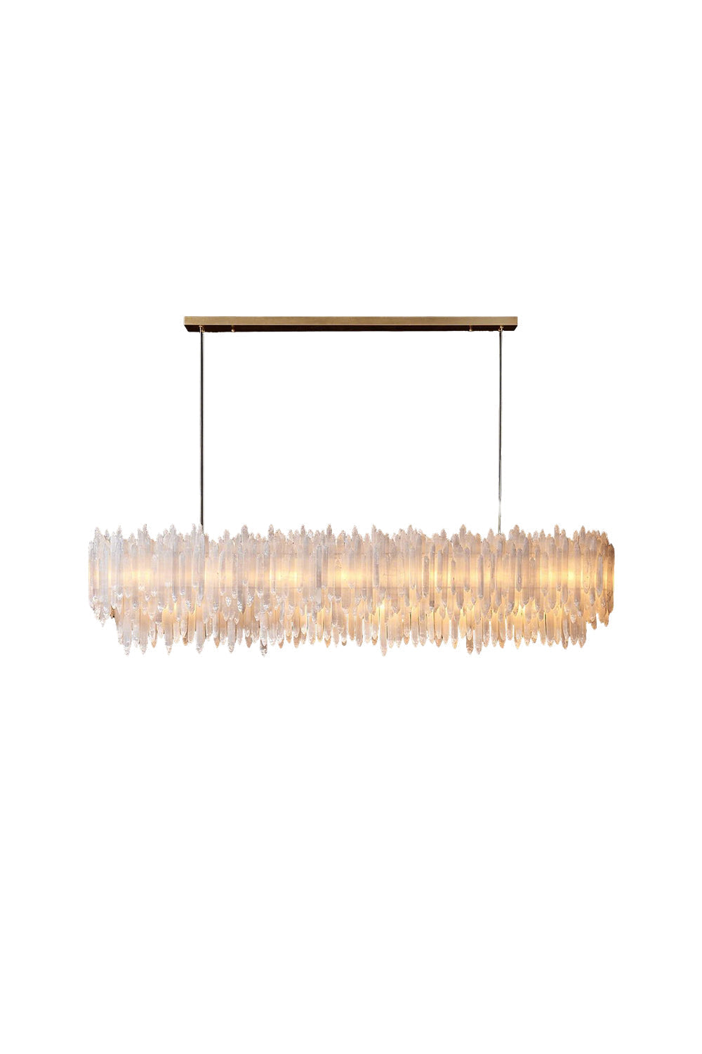 Selenite Layer Rectangular Chandelier | morylighting