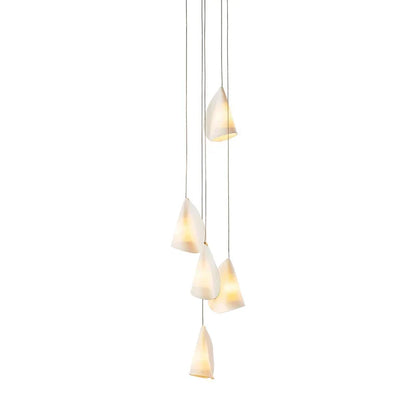 Organic Petal Translucent Bone China Pendant Light - view 26 | morylighting