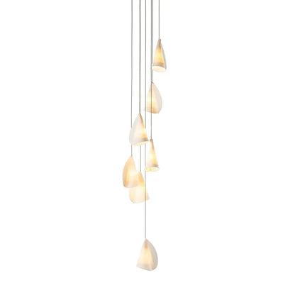 Organic Petal Translucent Bone China Pendant Light - view 27 | morylighting