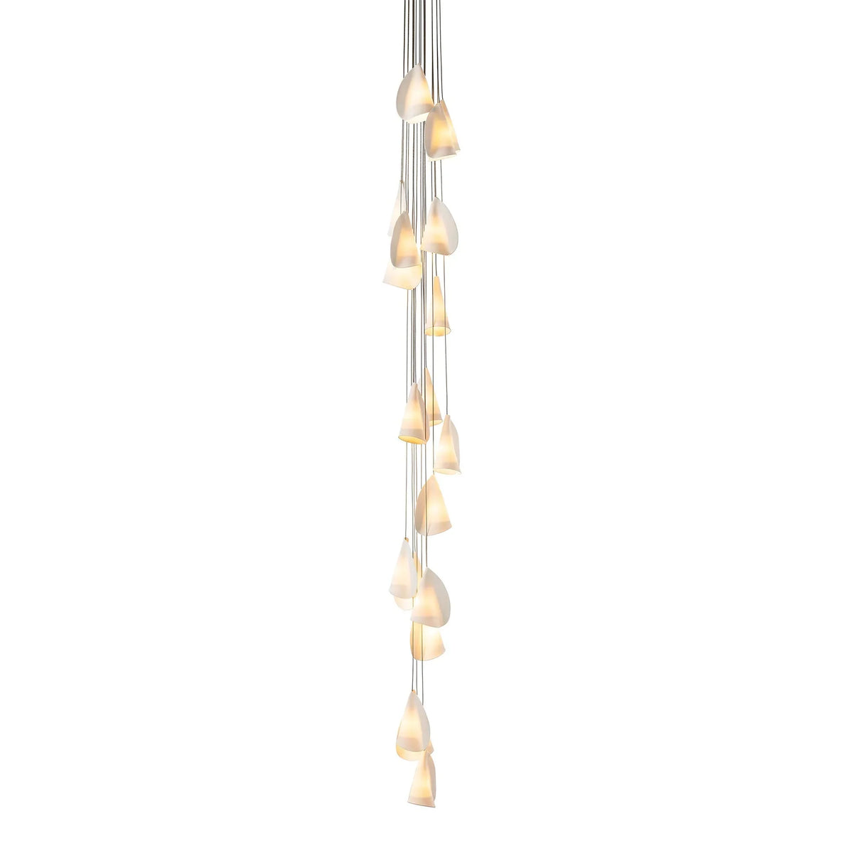 Organic Petal Translucent Bone China Pendant Light - view 35 | morylighting