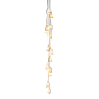 Organic Petal Translucent Bone China Pendant Light - view 35 | morylighting