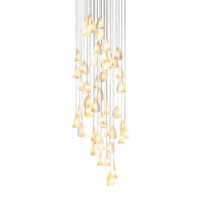 Organic Petal Translucent Bone China Pendant Light - view 36 | morylighting