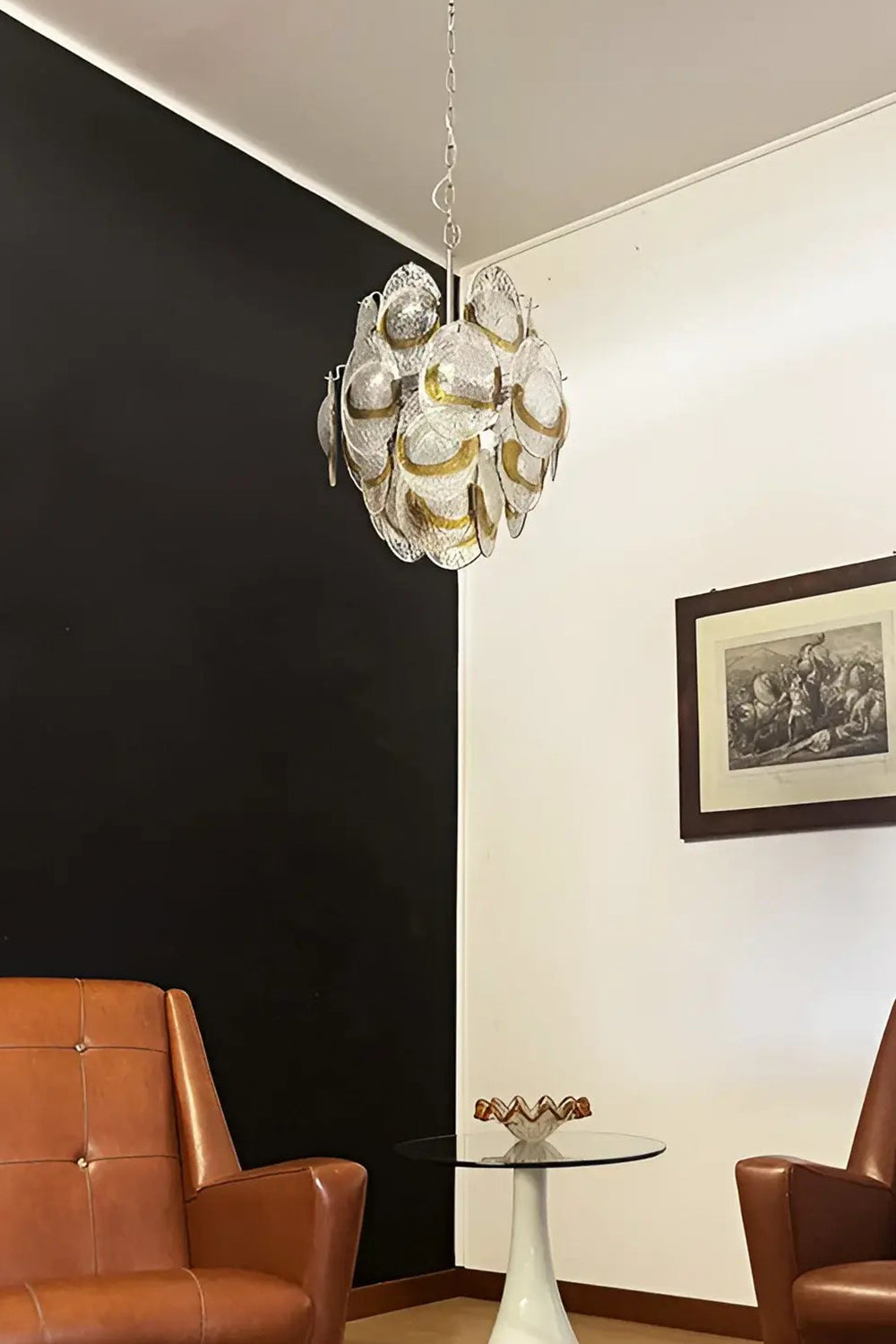 Shell-Shaped Glass Chandelier - view 9 | morylighting