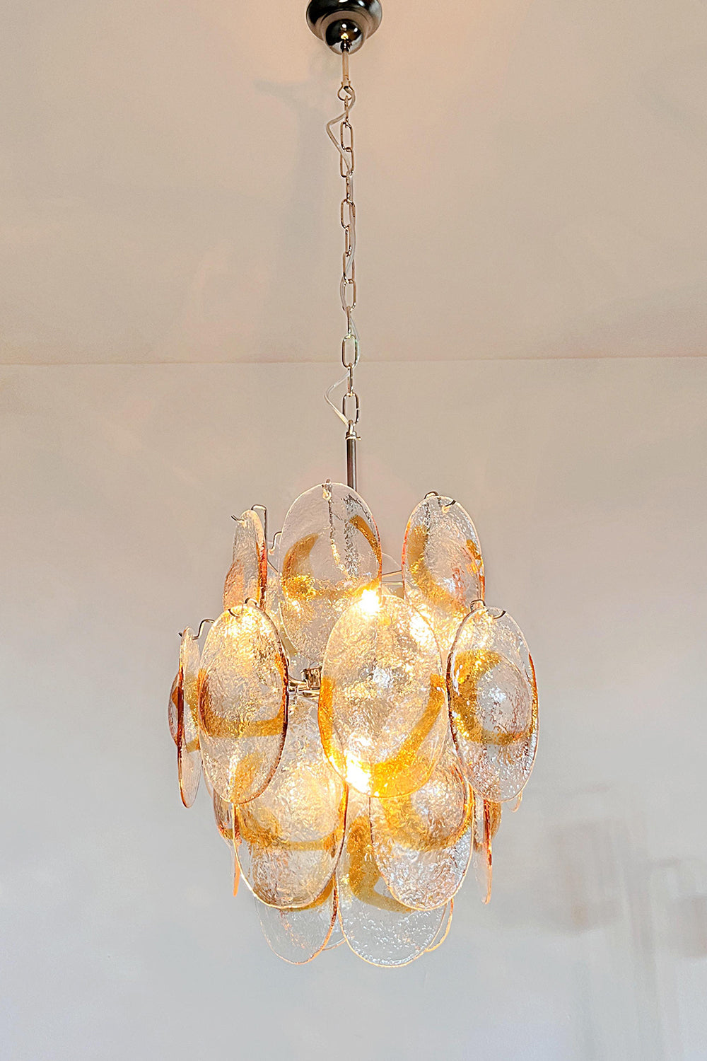 Shell-Shaped Glass Chandelier - view 18 | morylighting