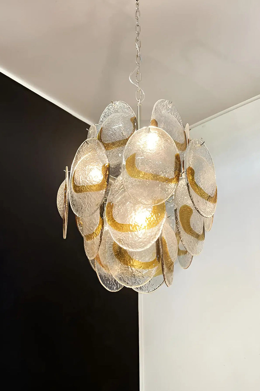 Shell-Shaped Glass Chandelier - view 20 | morylighting