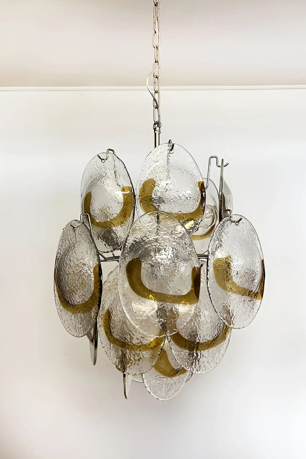 Shell-Shaped Glass Chandelier - view 21 | morylighting