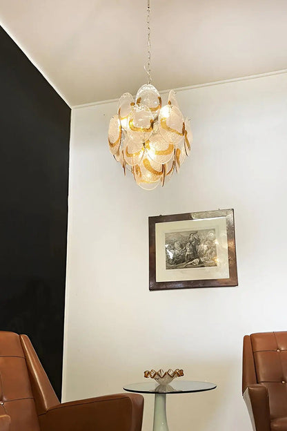 Shell-Shaped Glass Chandelier - view 10 | morylighting