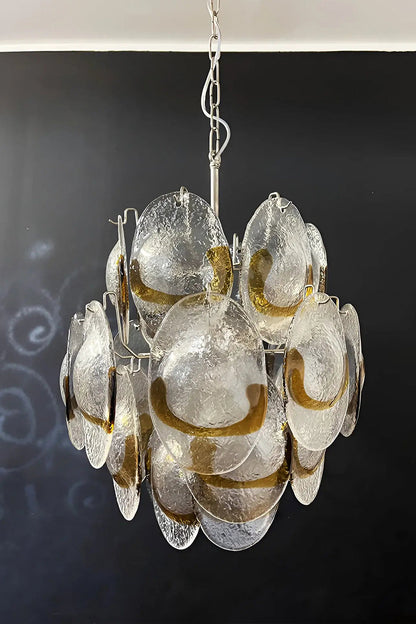 Shell-Shaped Glass Chandelier - view 13 | morylighting