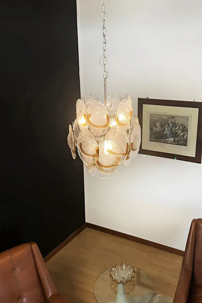 Shell-Shaped Glass Chandelier - view 3 | morylighting